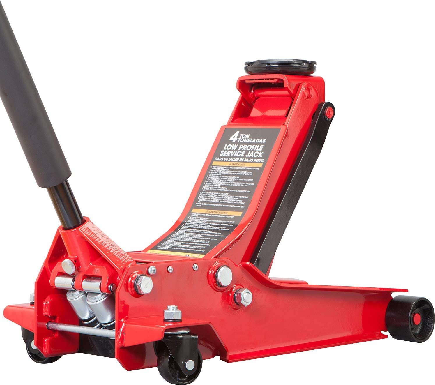 4 Ton AT84007R  Low Profile Floor Jack with Dual Piston,Red