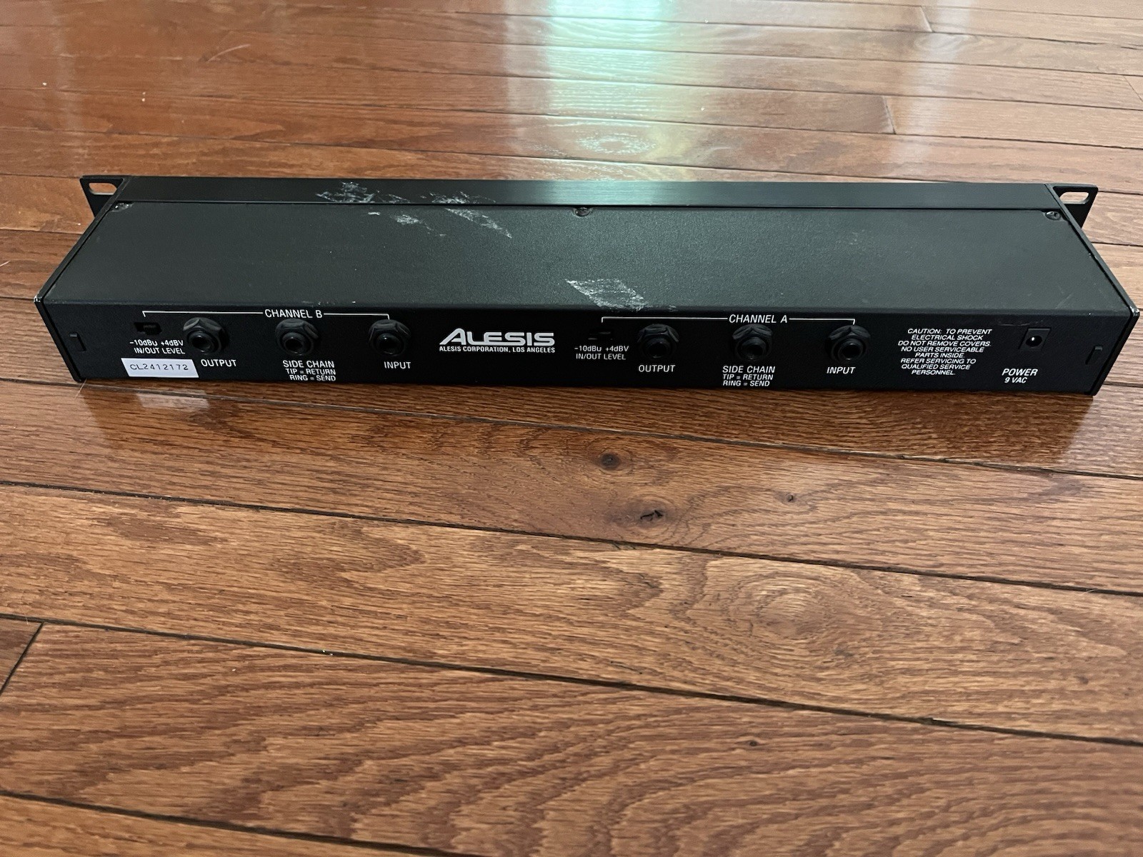 Alesis 3630 Dual Channel Compressor/Limiter w/ Gate Sidechain Insert 1U Rack
