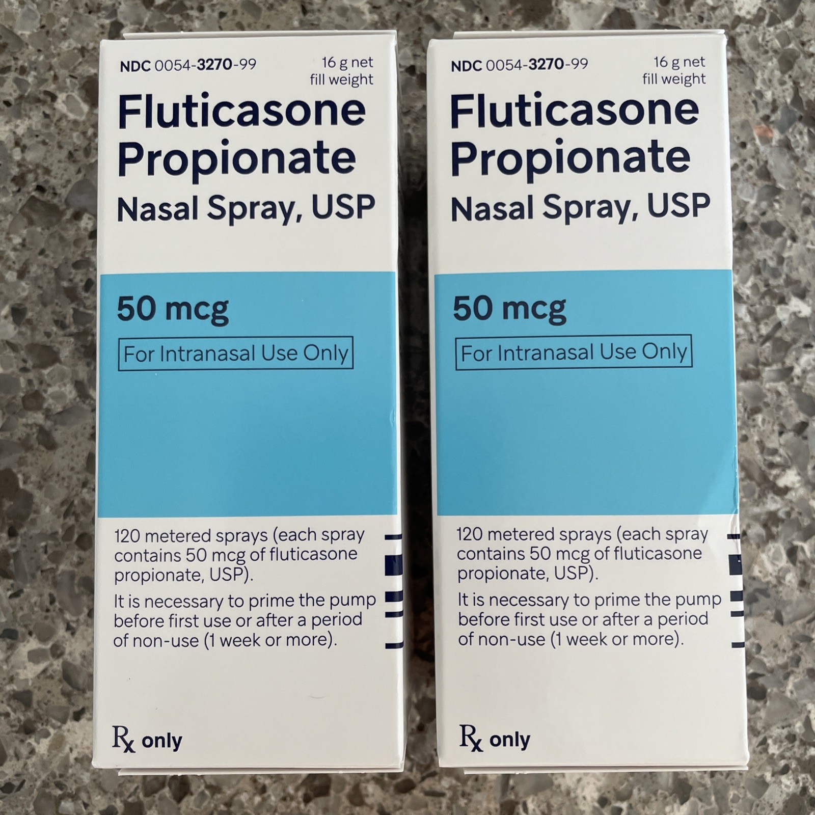 2x Fluticasone Propionate 50 mcg Flonase Nasal Allergy Spray Ex 01/31/2027 NIB!