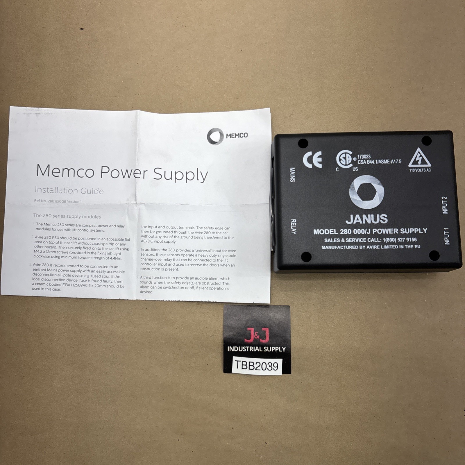New Open Box Memco 280 000/J Power Supply Unit 110-230V AC Fast Shipping.