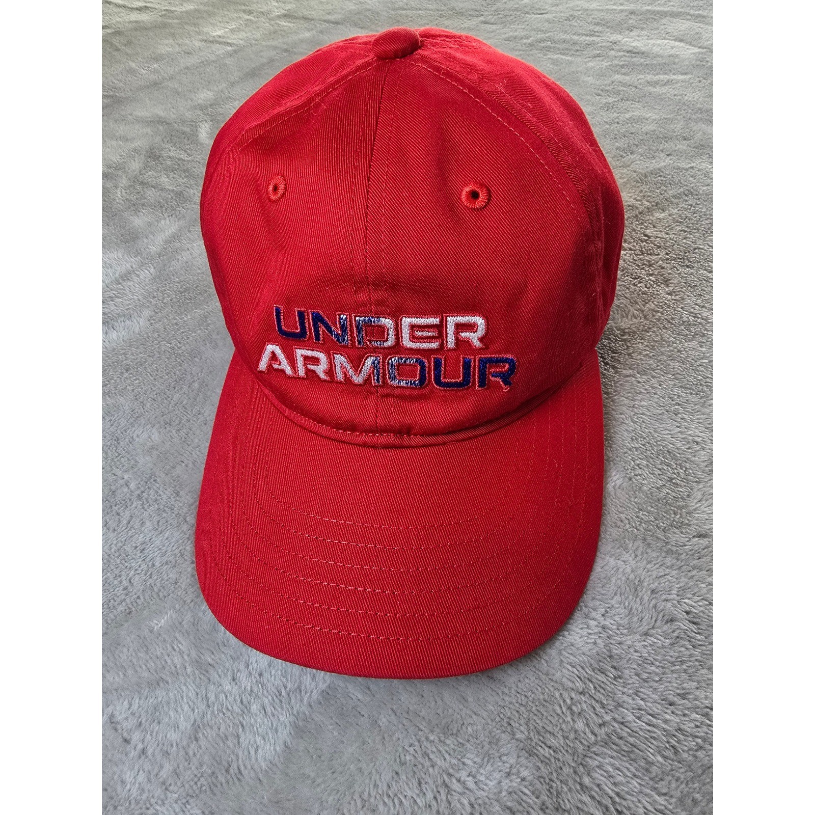 Under Armour Hat Cap Youth Kids Red Adjustable Strapback Baseball Free Fit