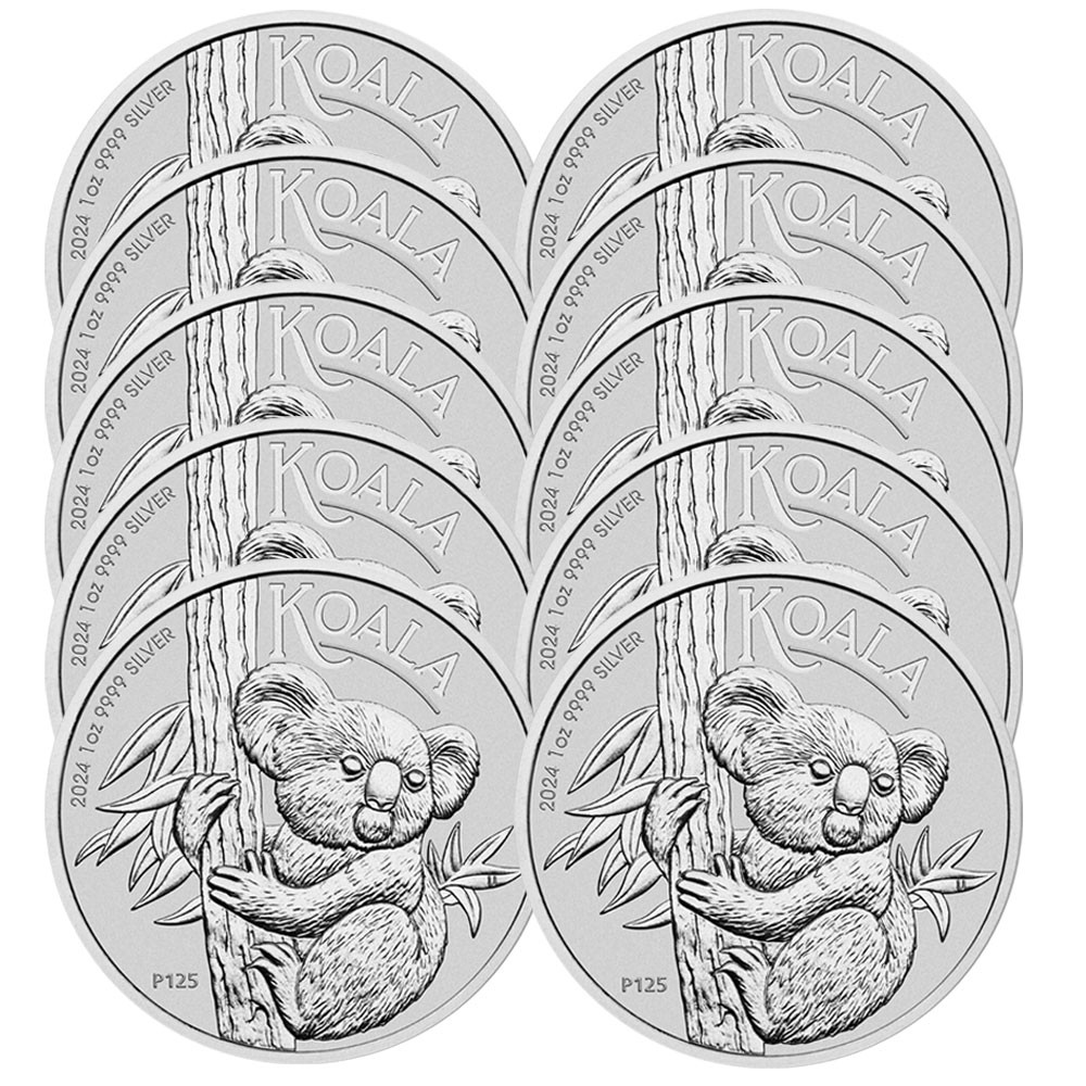 Lot of 10 - 2024 $1 Silver Australian Koala 1 oz Brilliant Uncirculated
