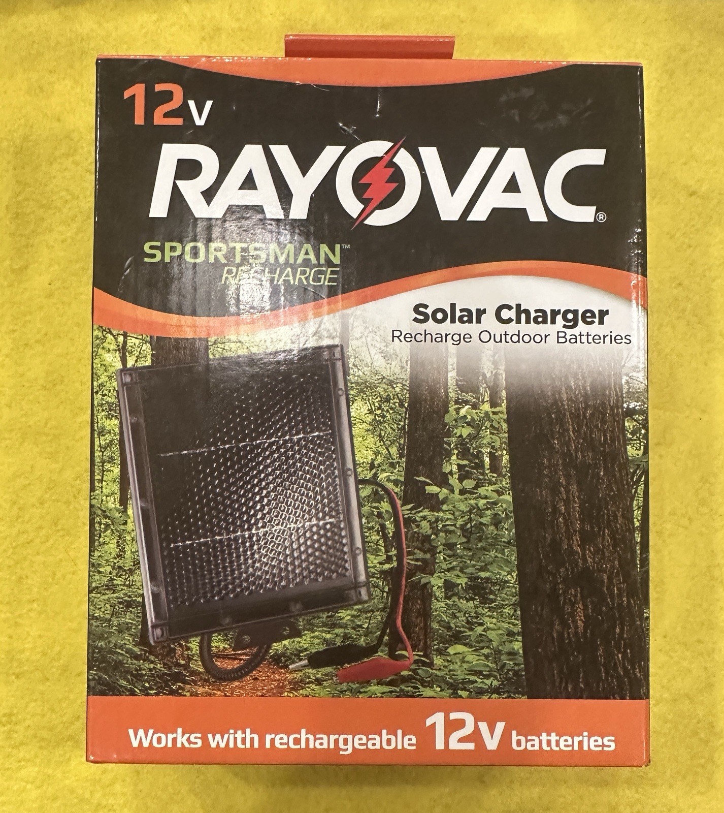 12V Rayovac Sportsman Recharge Solar Charger For Outdoor Batteries