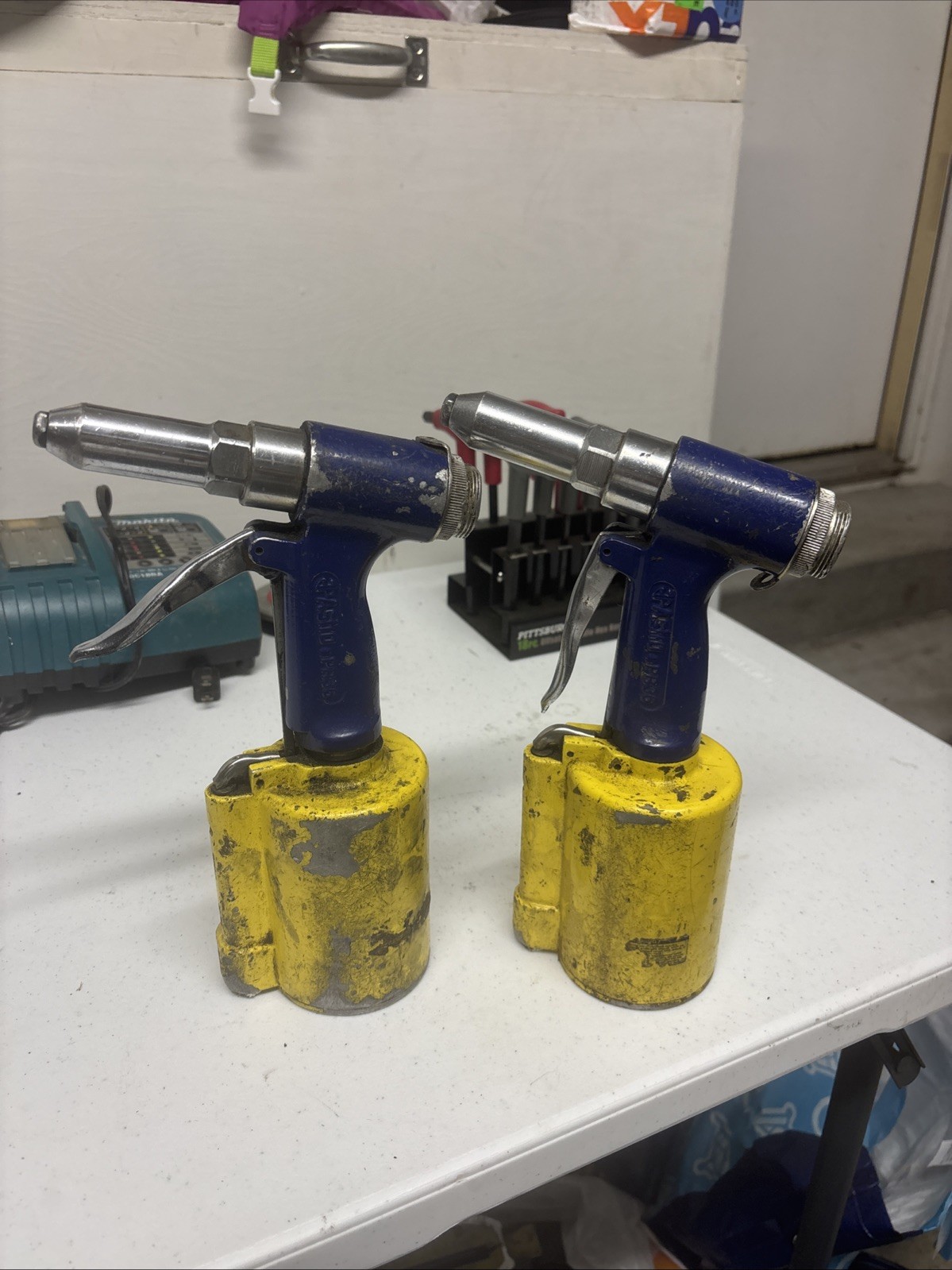 2x - Astro Pneumatic PR36 Air Riveter 3/16". For Parts Or Repair. Sold As Is
