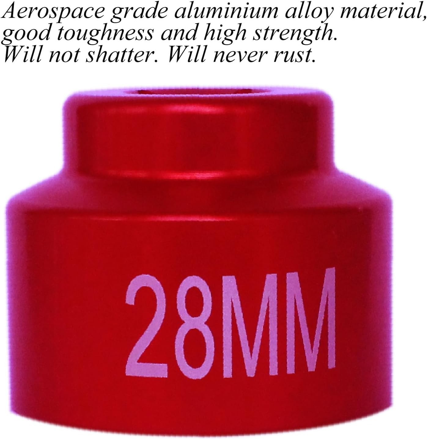 28mm fuel filter Socket Cummins tools 3/8 drive for Dodge Ram 6. 7L 28mm, Red