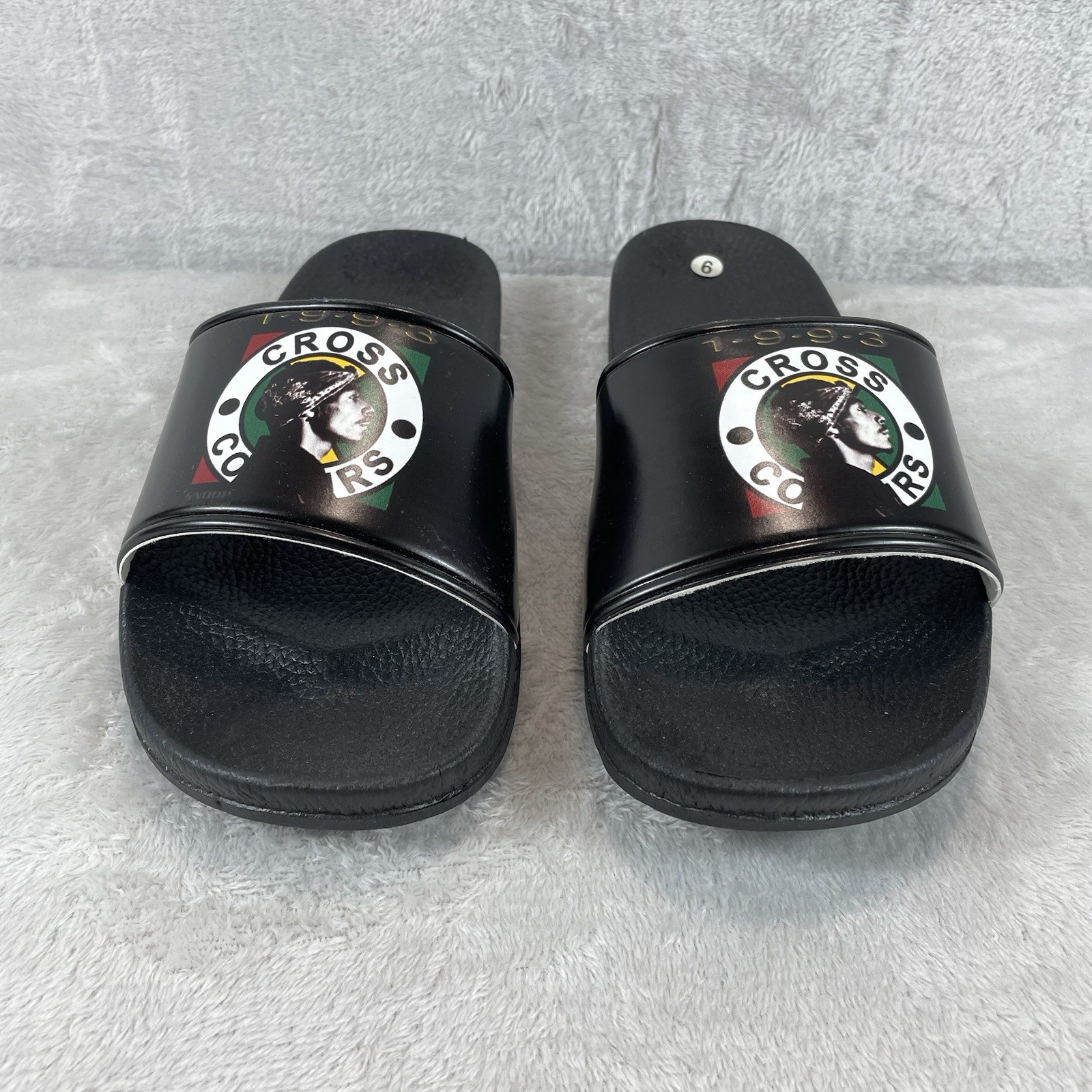 Cross Colours Snoop Dogg Slides Sandals Mens 9 New in Box Hip Hop Zumiez