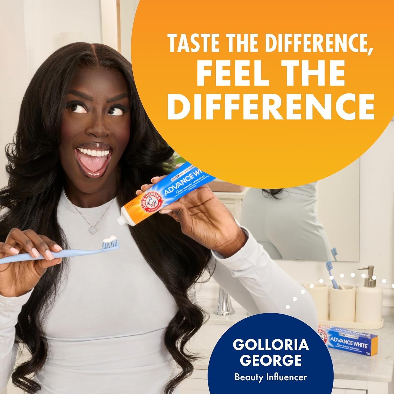 ARM & HAMMER Advance White Toothpaste, Teeth Whitening Baking Soda Toothpaste wi