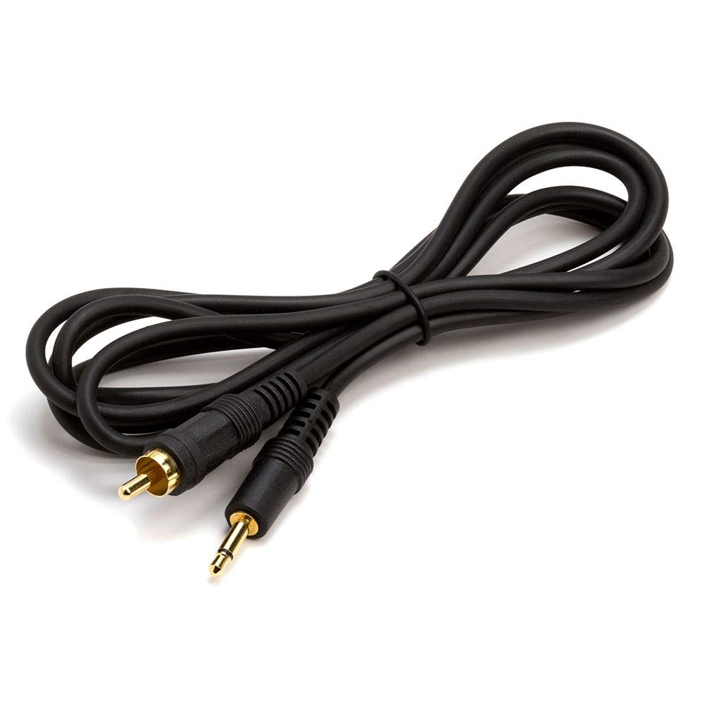 Cmple - 6ft Black Audio Cable 3.5mm 1/8 inch Mono Male to RCA 6 feet,