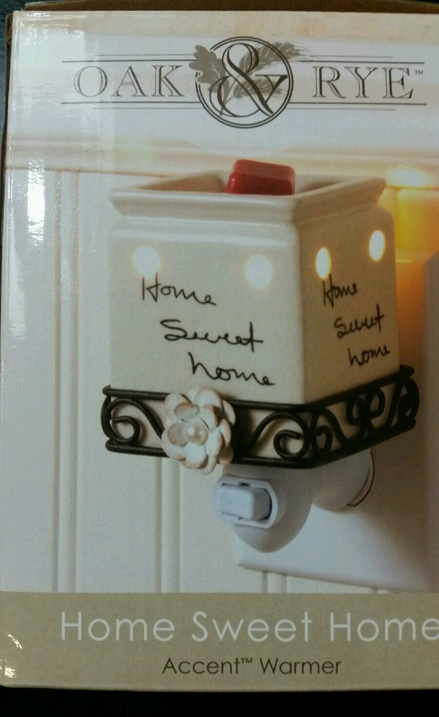 Accent Warmer HOME SWEET HOME Fragrance Warmer Beige Ceramic