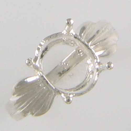 PRE-NOTCHED VINTAGE 10X8 OVAL SOLITAIRE RING .925 STERLING SILVER CR2817SS
