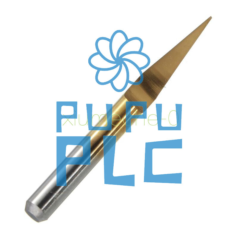 10PCS 3.175mm Carbide PCB Engraving Bits CNC Router Tool 10 Degrees 0.1mm V-Shap
