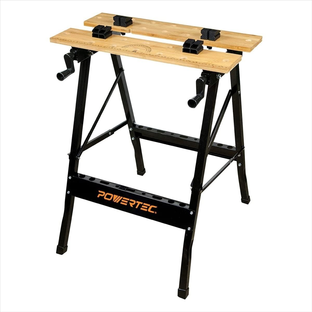 Portable Bamboo Workbench with Adjustable Vise: Perfect for Woodworking Projects