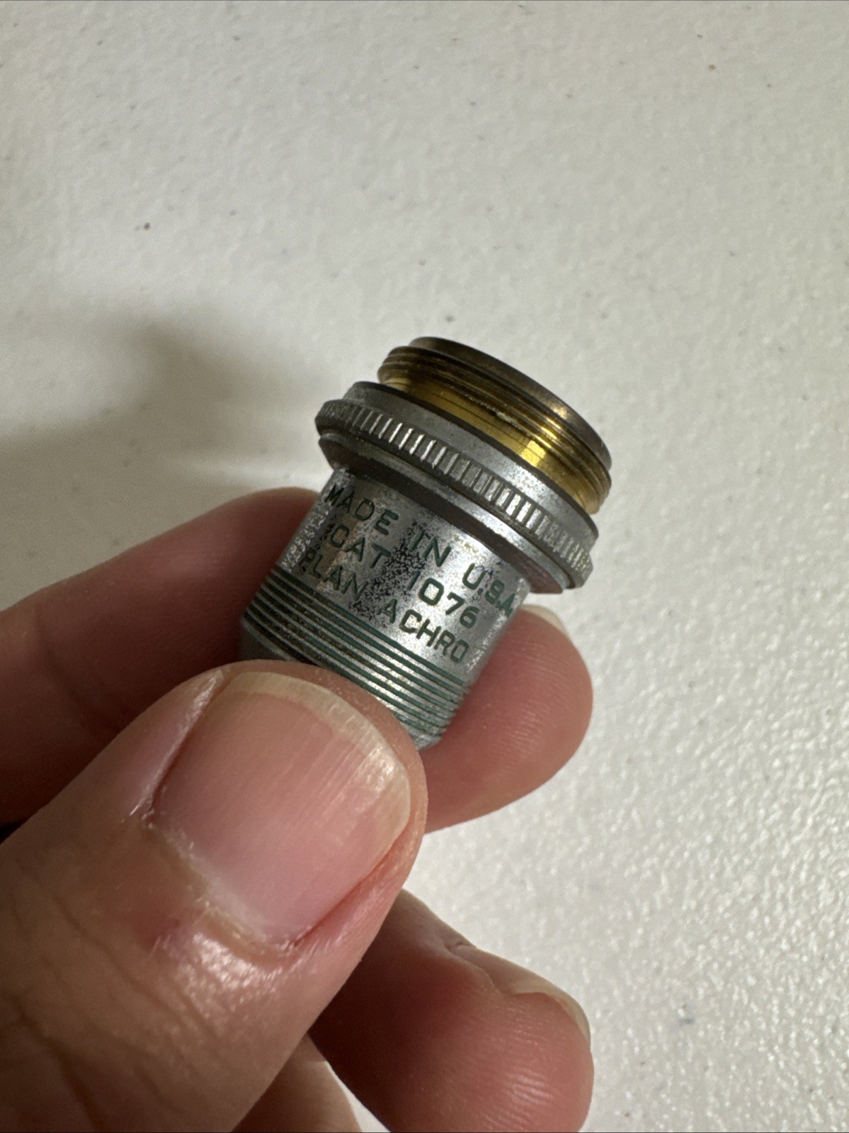 American Optical Spencer 10x N.A .25 Microscope Objective Lens CAT 1076 Made USA