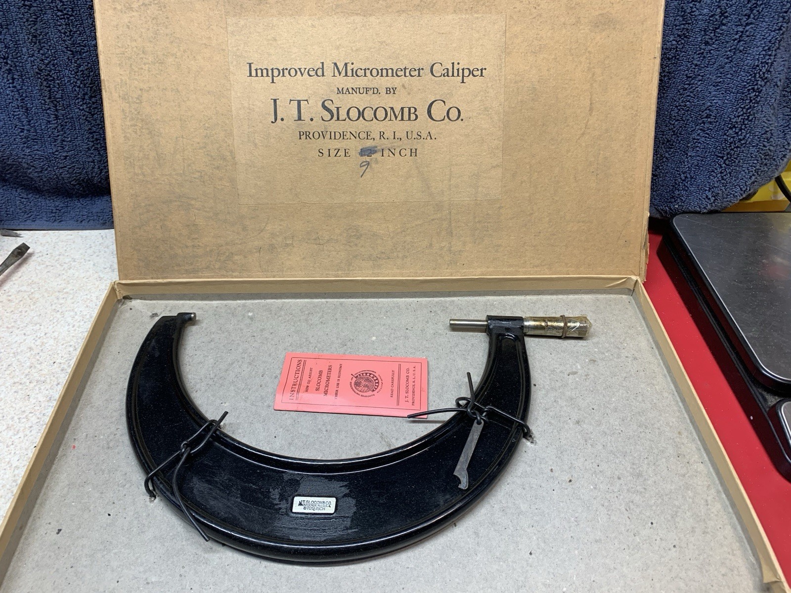 Machinist Tool: Vintage (NOS) J.T SLOCOMB 8-9" Micrometer