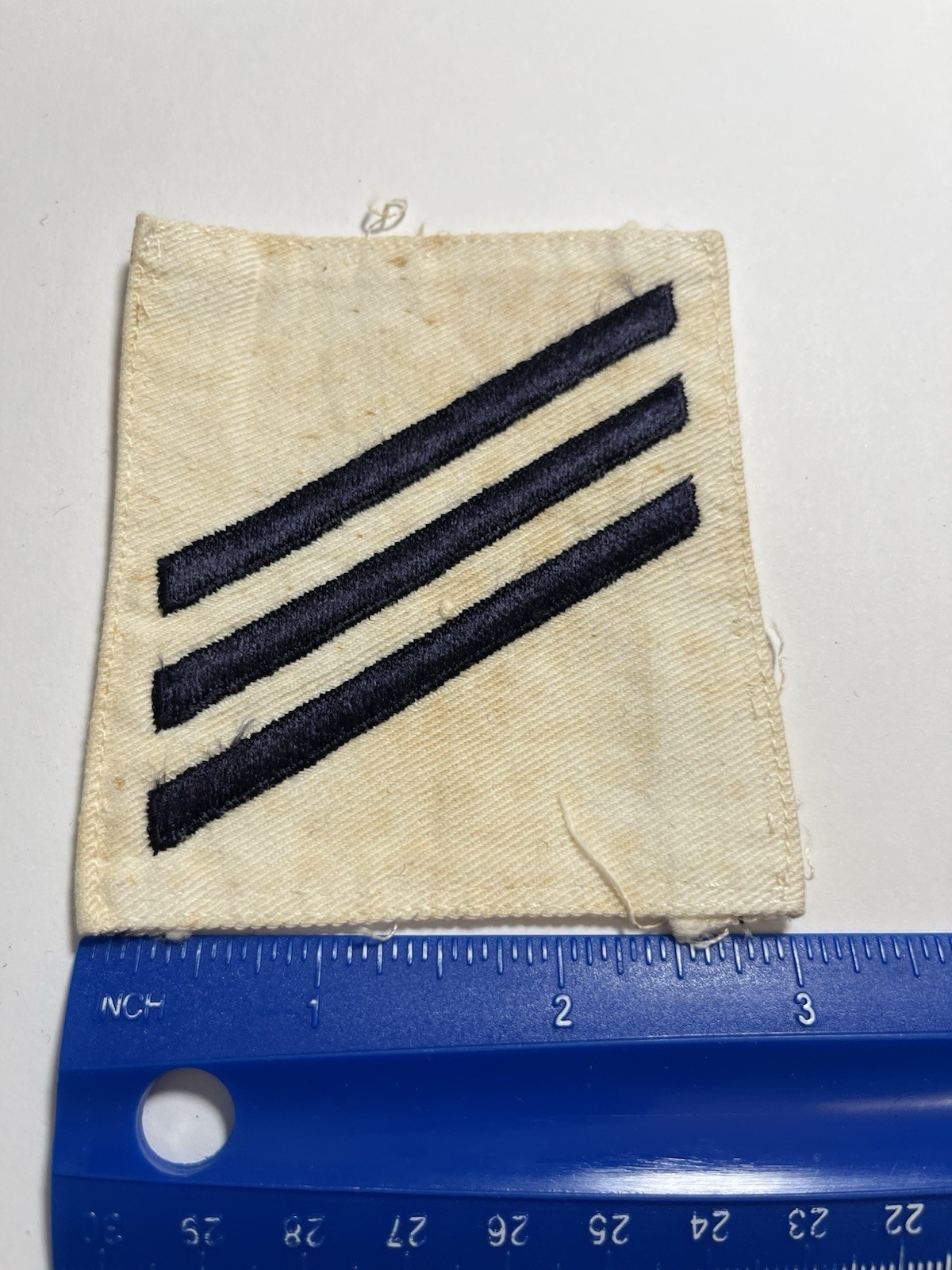 US Navy Non Rated Stripes Seaman White USN Uniform Patch INV16686