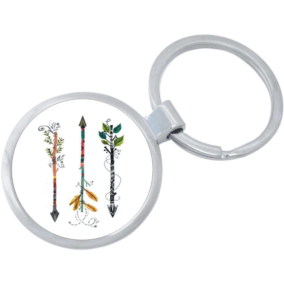 Fancy Arrows Keychain - Includes 1.25 Inch Loop for Keys or Backpack
