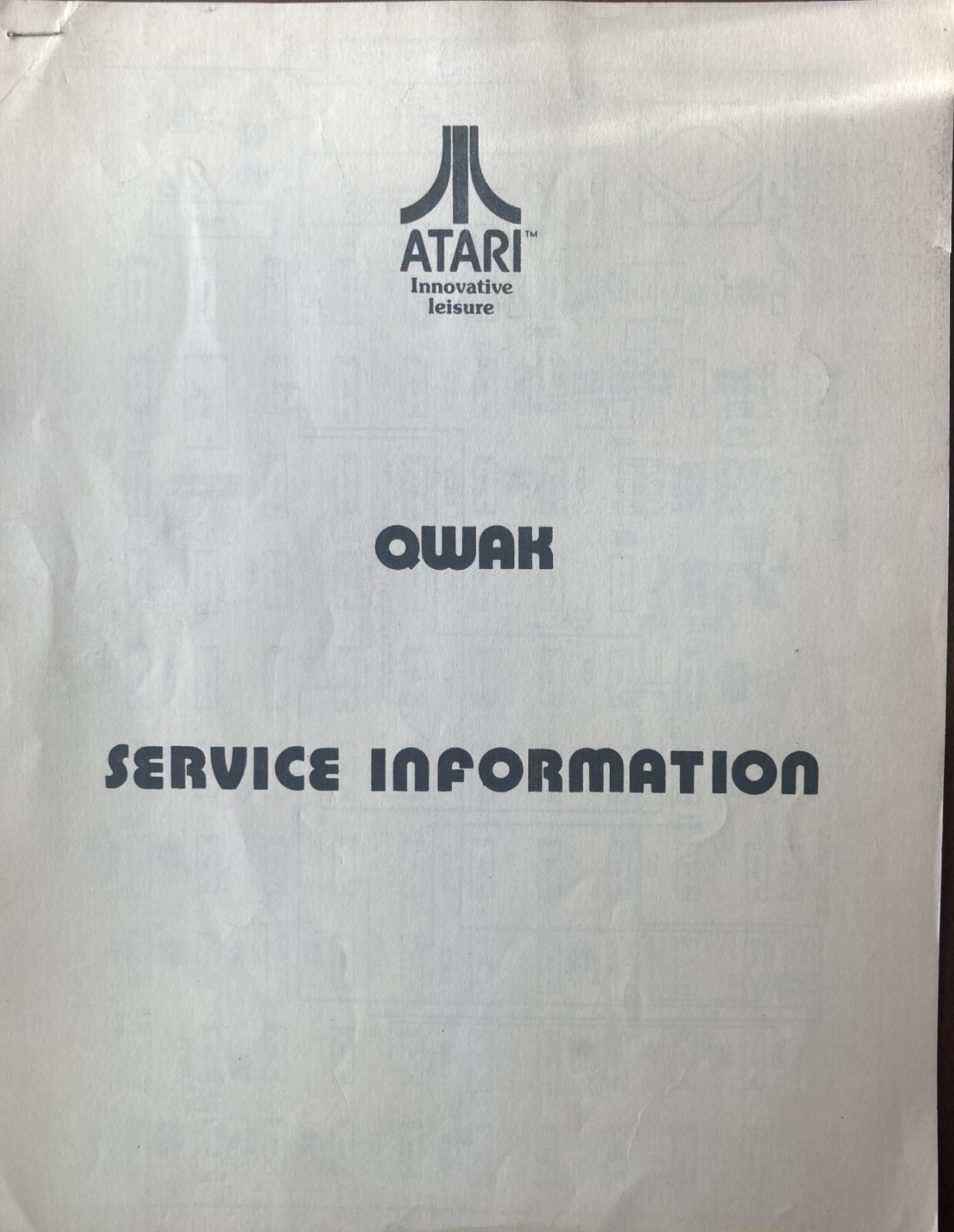 Qwak Arcade Game Manual