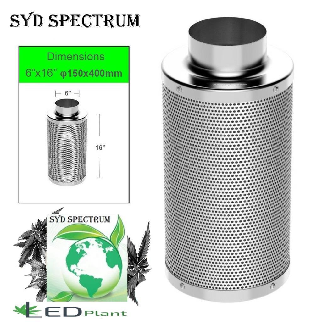 SYD SPECTRUN 6" X 16" HIGT QUALITY Hydroponic Carbon Filter Odor Control