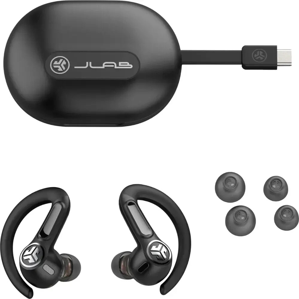 JLab Epic Sport ANC 3 Dual Driver Earbuds, iOS/Android, Sport Hook