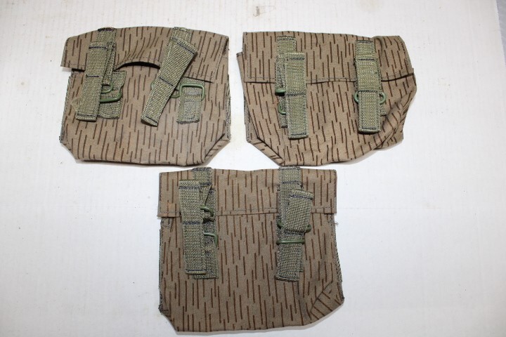 2 East German Germany GDR DDR NVA Military Rain Camo Grenade Pouch Storage Bag 2