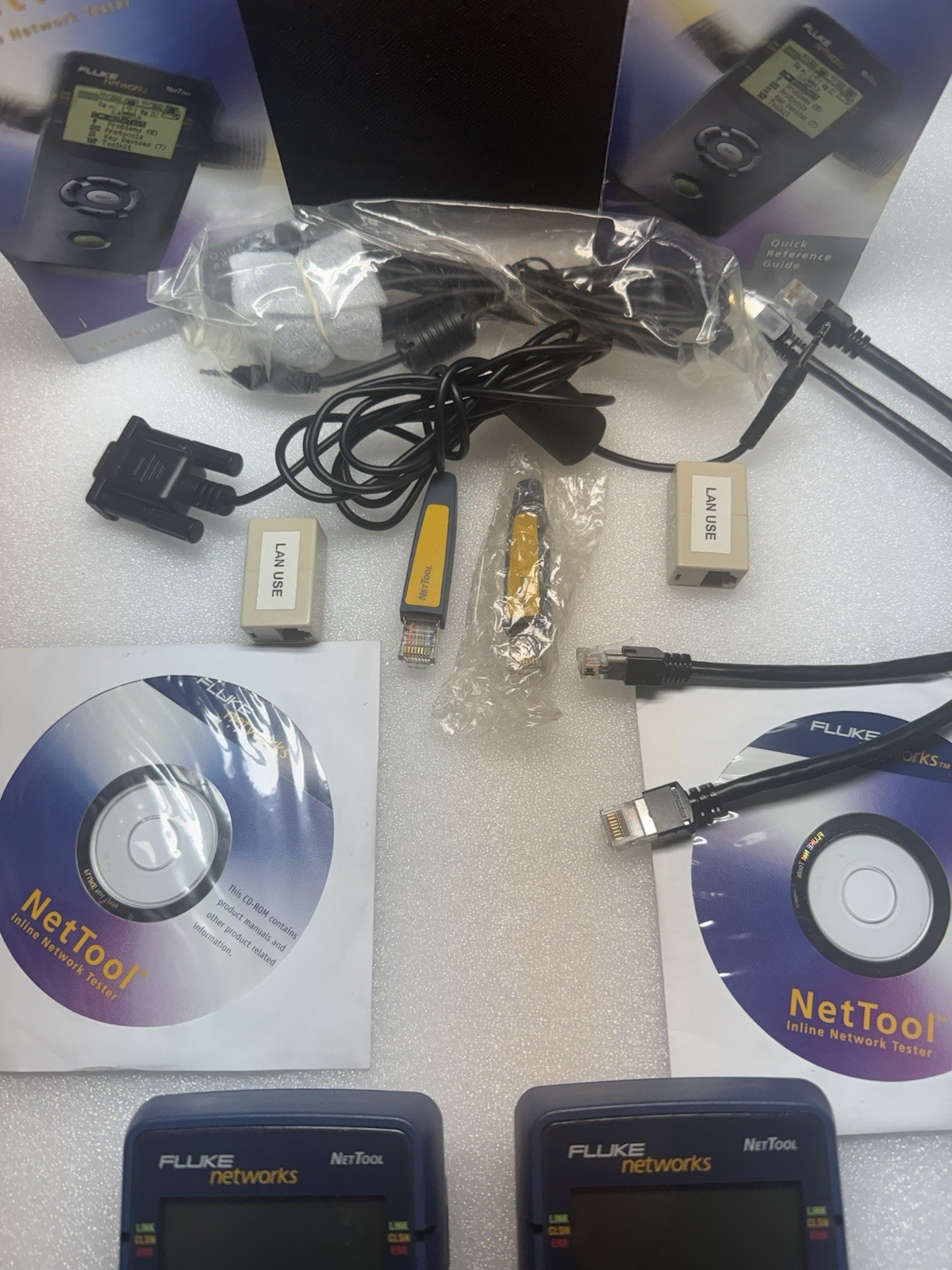 Fluke Networks NetTool 10/100 Inline Network Tester-UNTESTED, two units.