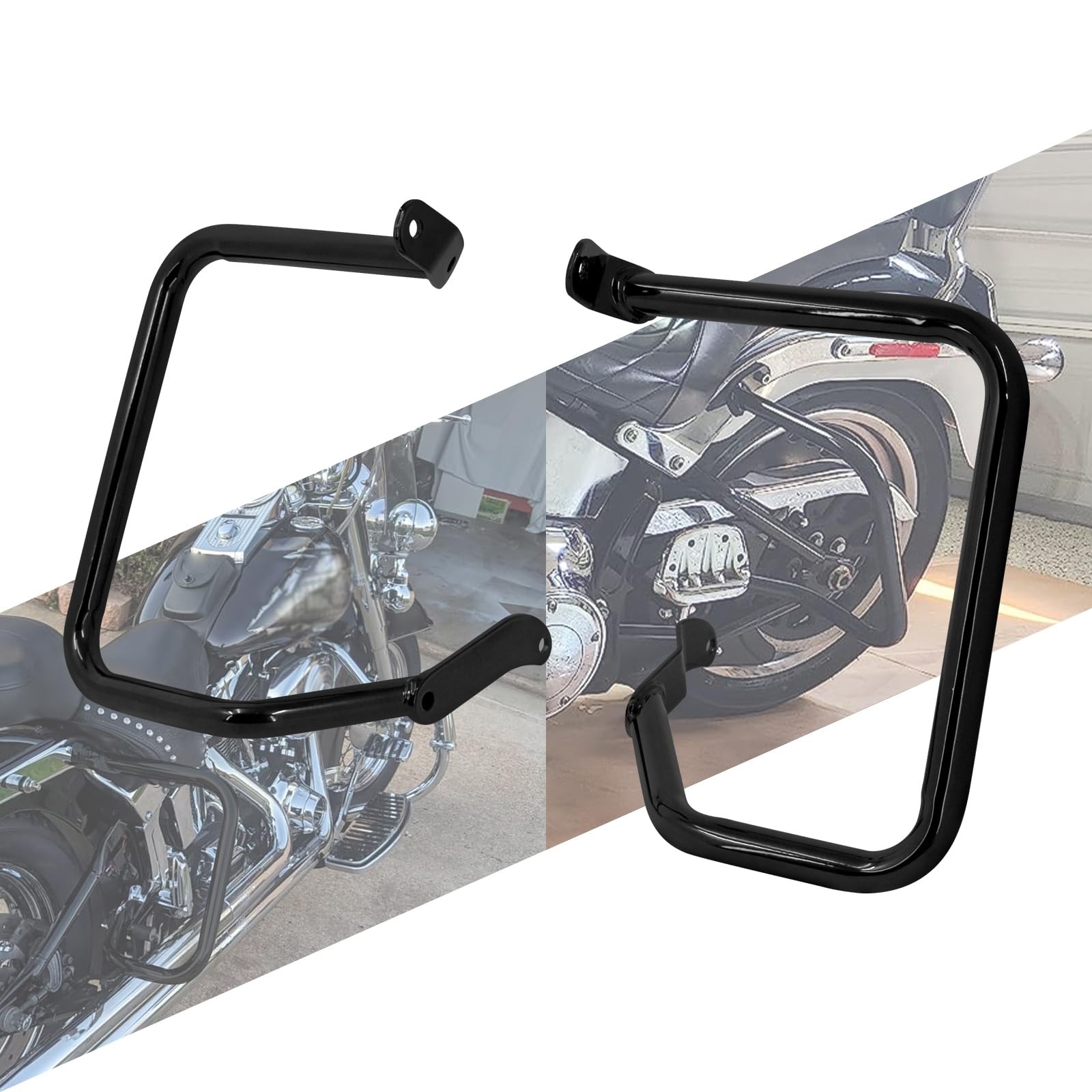Motorcycle Saddlebag Guard Crash Bar Bracket Fit For Harley Heritage Softail Cla