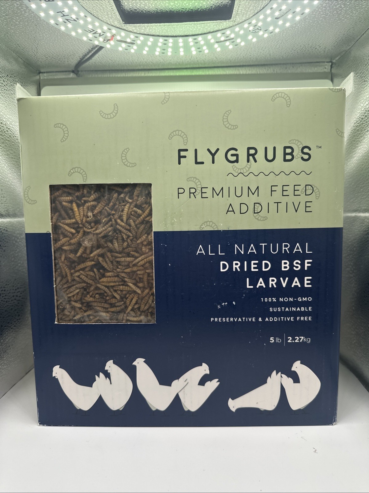 FLYGRUBS {5lbs}- Dried Black Soldier Fly Larvae - For Chickens, Ducks, Reptiles