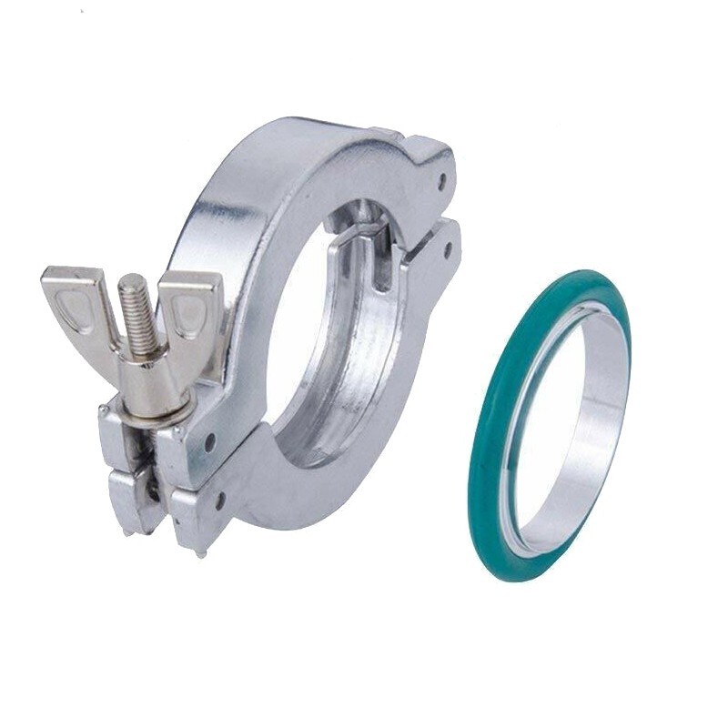 KF Aluminum Vacuum Clamps + Centering + FKM O-ring + Blind End Cap