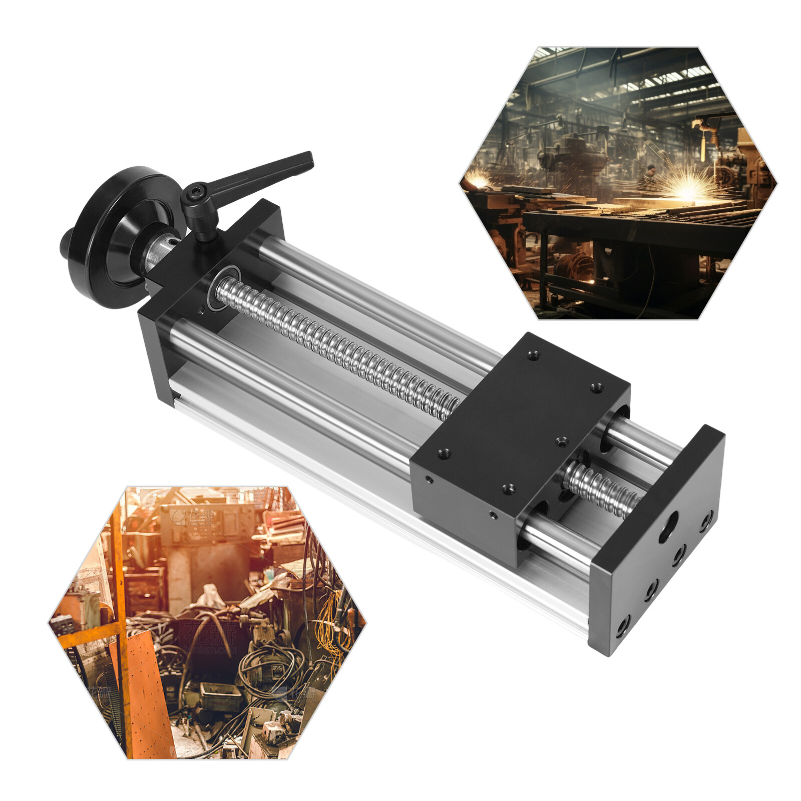 9.06in Length Manual Sliding Table Linear Rail Guide 150mm Effective Stroke
