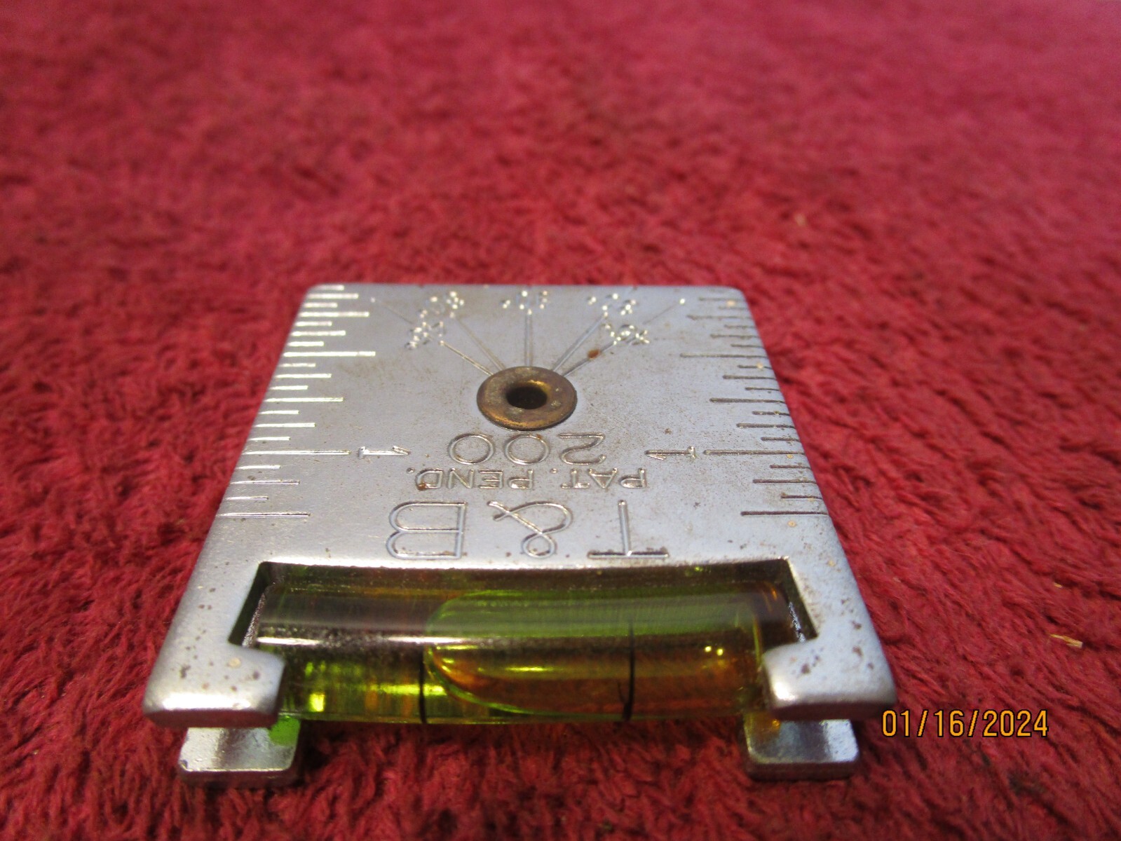 Vintage T&B Mini Multi Tool Plumb Bob Protactor Level Measures Bend Angles