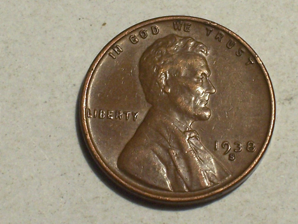 1938-S @  semi/rare Lincoln penny.!!