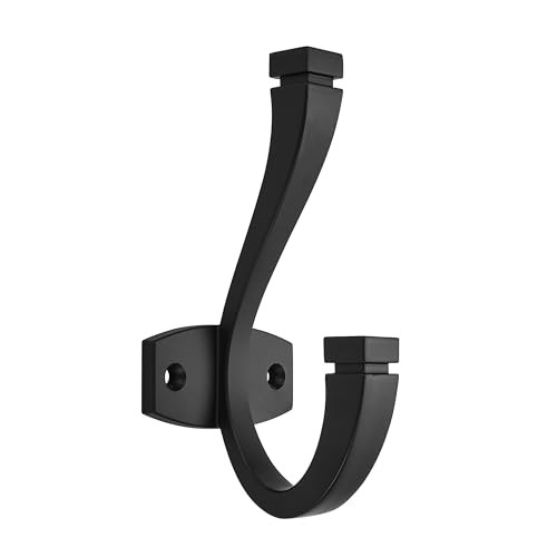 Coat Hooks - Pack Towel Hooks Robe Hooks Decorative Wall Hooks 3 Matte Black