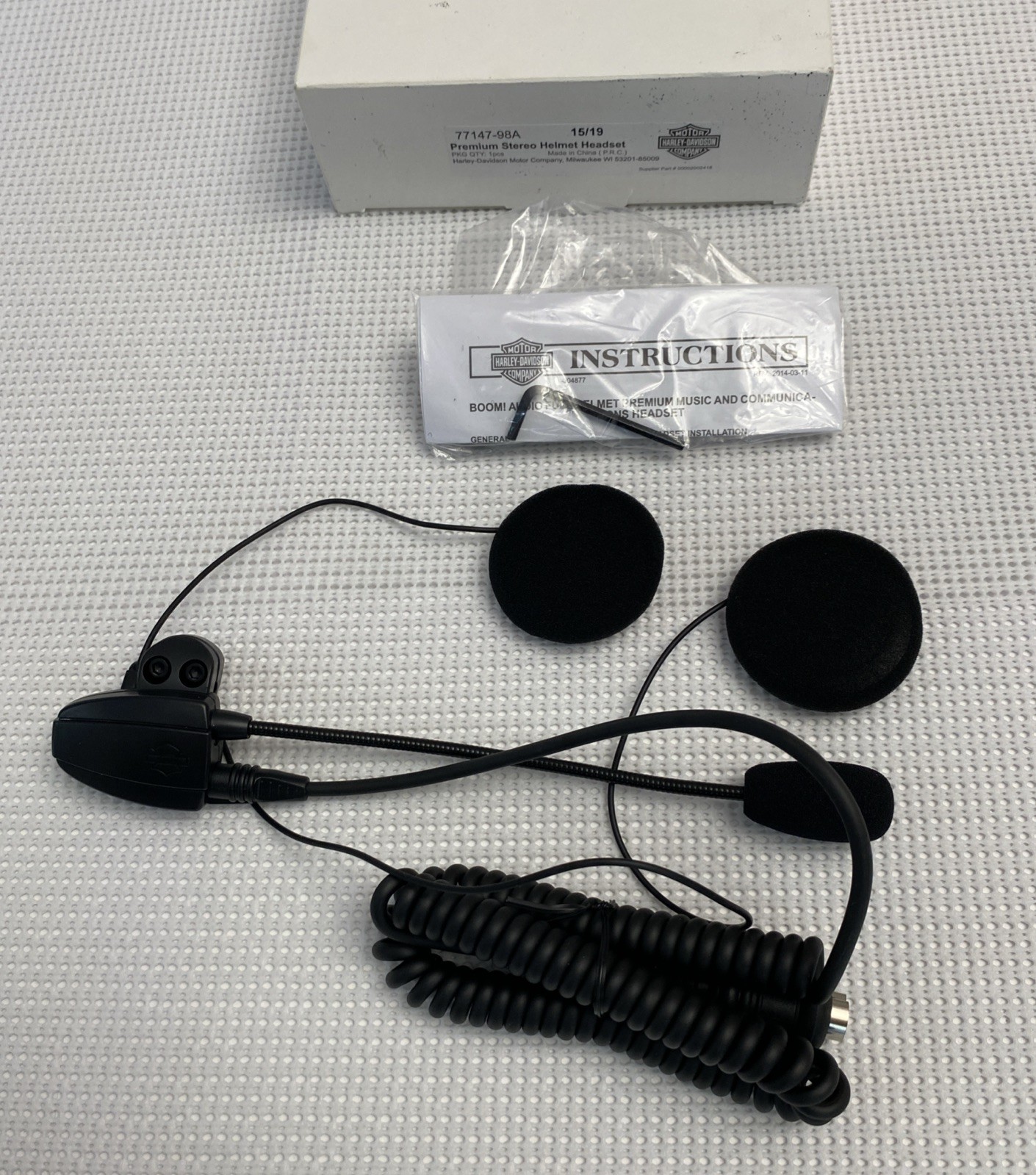 Harley Davidson Premium Stereo Helmet Headset Boom! 77147-98A OEM NEW!