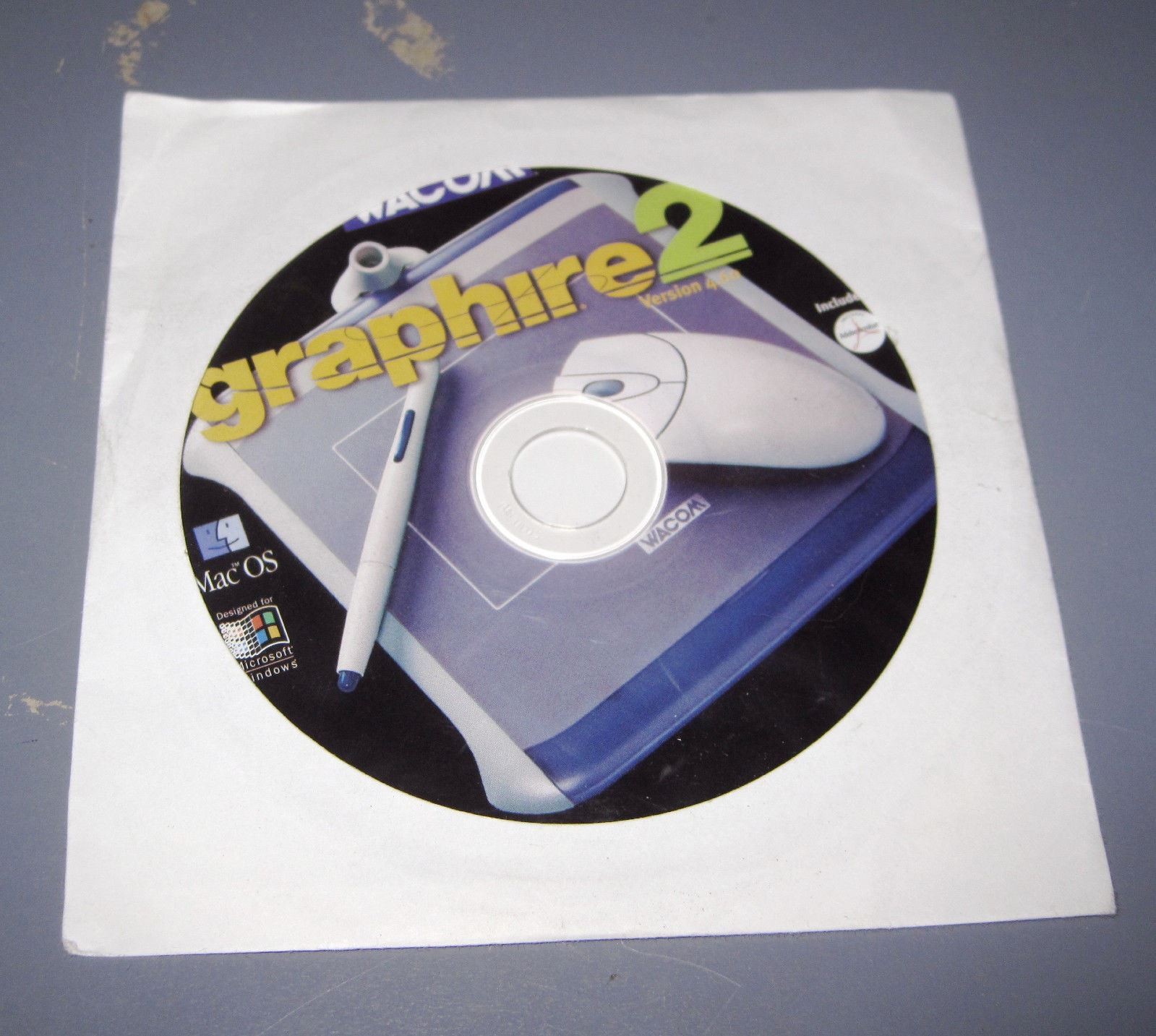 2001 Wacom Graphire 2 Graphire2 Drivers CD for Windows 98-XP & Mac OS 8.5-9