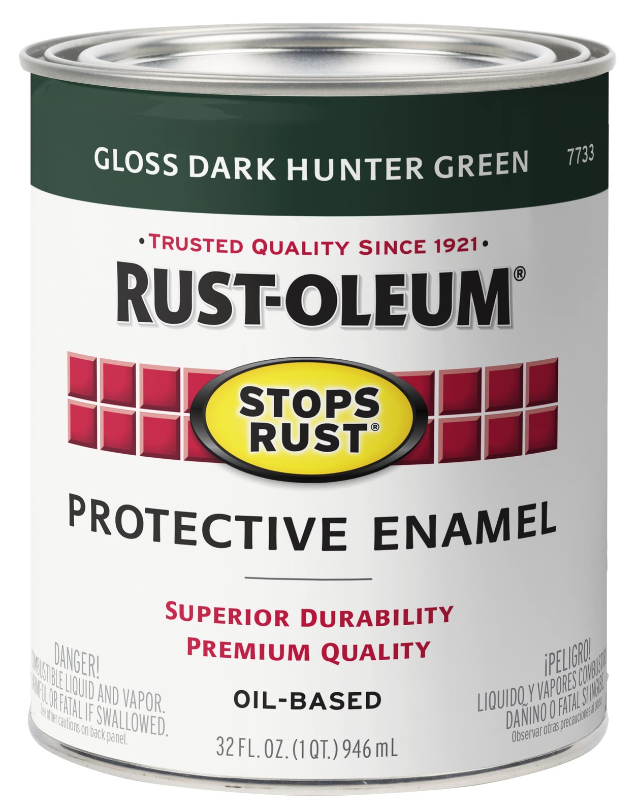 Rust-Oleum Stops Rust Brush On Enamel Paint, Gloss Dark Hunter Green | Rust and
