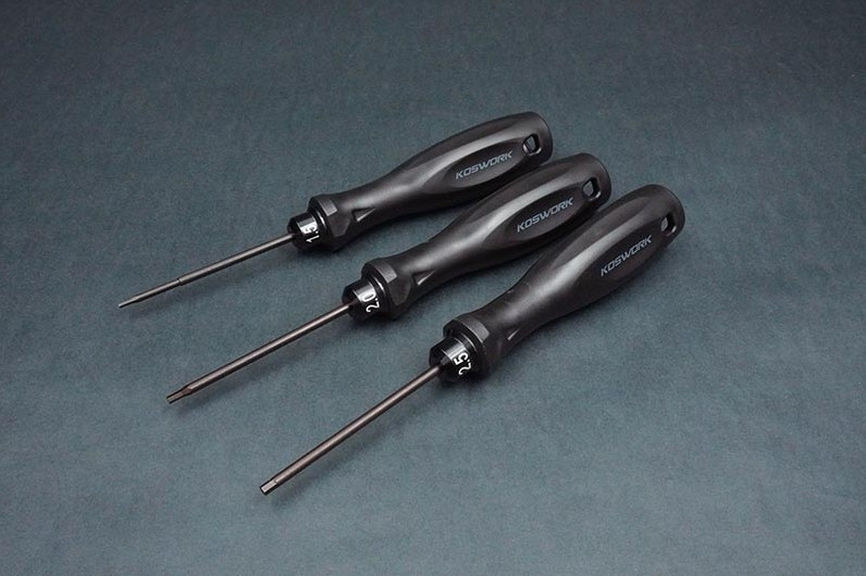 KOS13213-HSET3 Koswork Hex Wrench Set 1.5mm, 2.0mm & 2.5mm (w/75mm Tip) box22