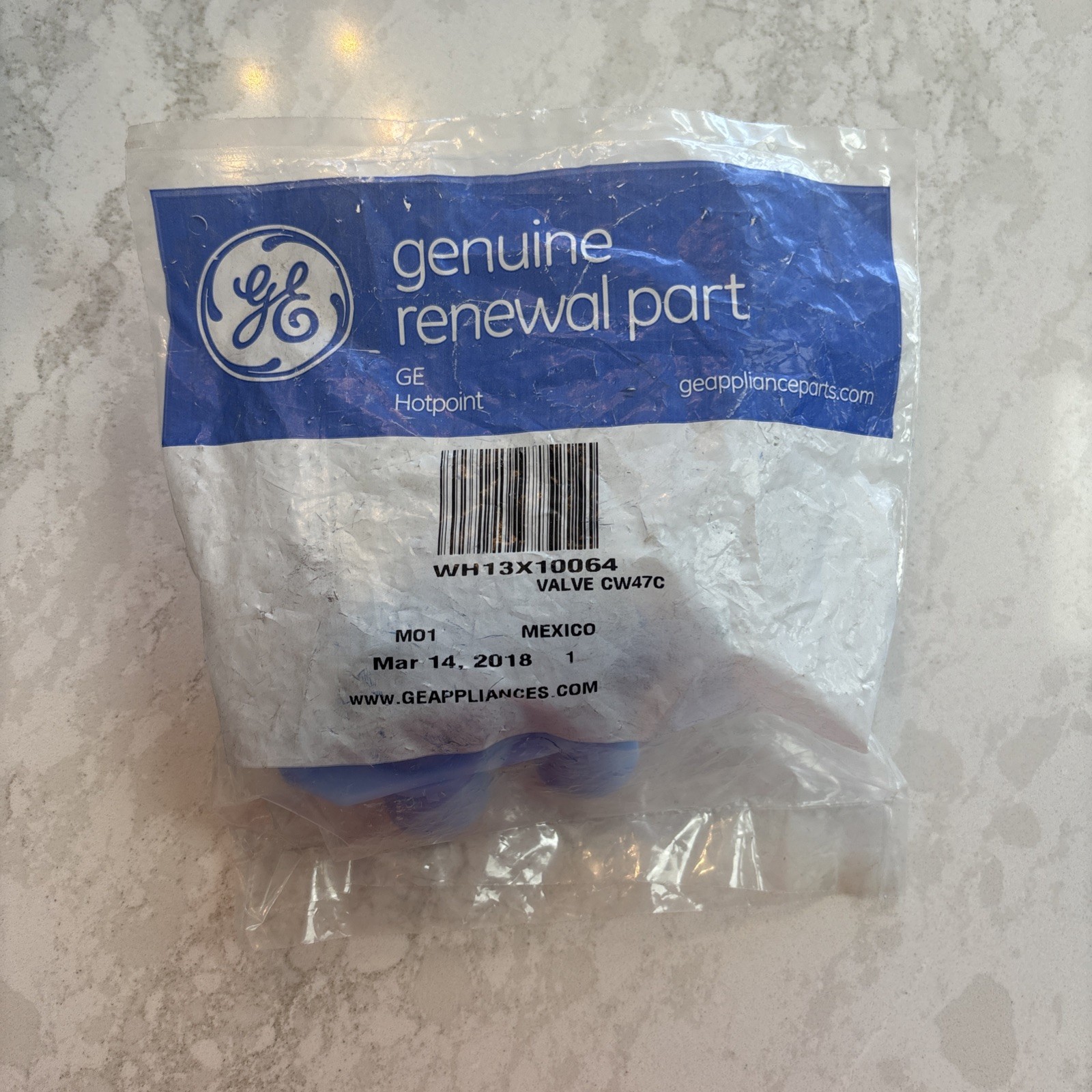 New GE Washer 2-1 Water CW47C Inlet Valve - Old #WH13X10064 / New # WH13X27314