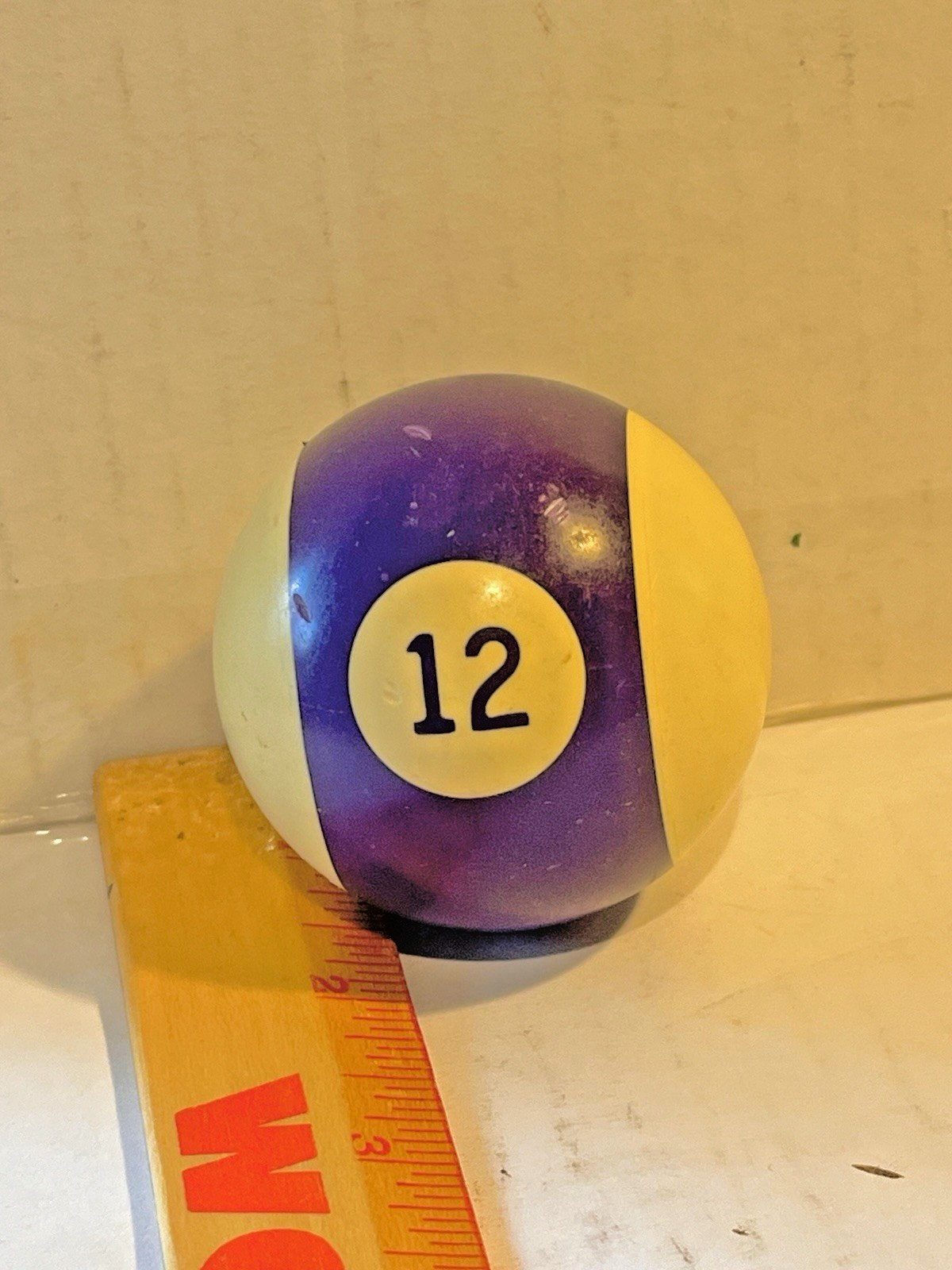 # 12 Billiard Pool Ball, 2 1/4" Diameter, Standard Stripe Purple