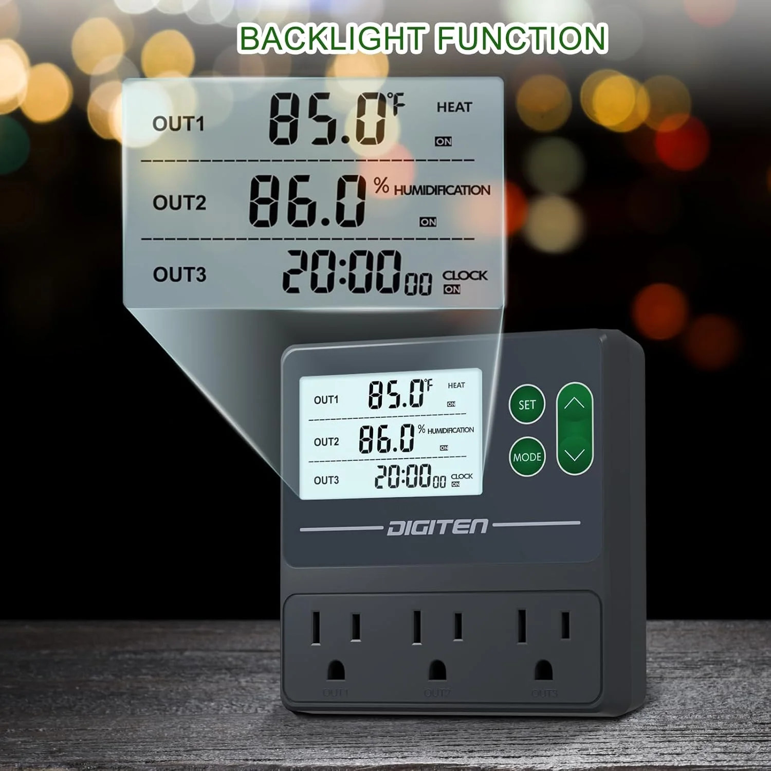 Dual Probe Temperature & Humidity Controller, Independent Sensors for Precise Te