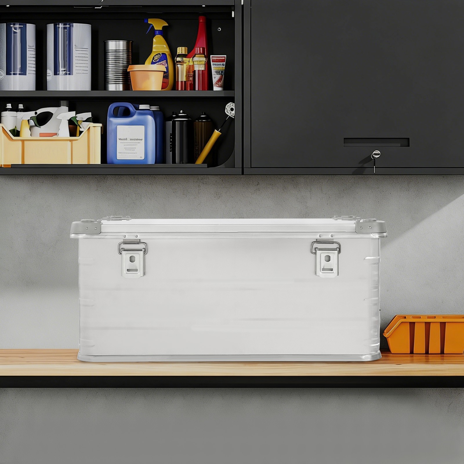 Aluminium Box, Splashproof, Dustproof, Stackable, Transport Box with Handles