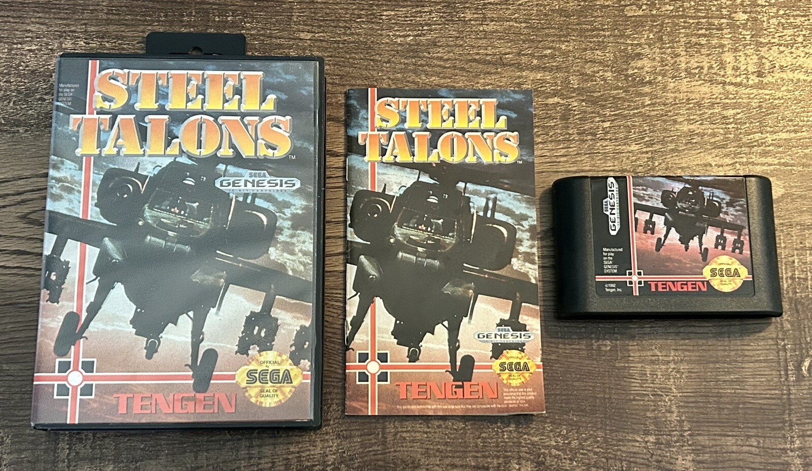 Steel Talons Sega Genesis Game Complete With Case & Manual Tengen
