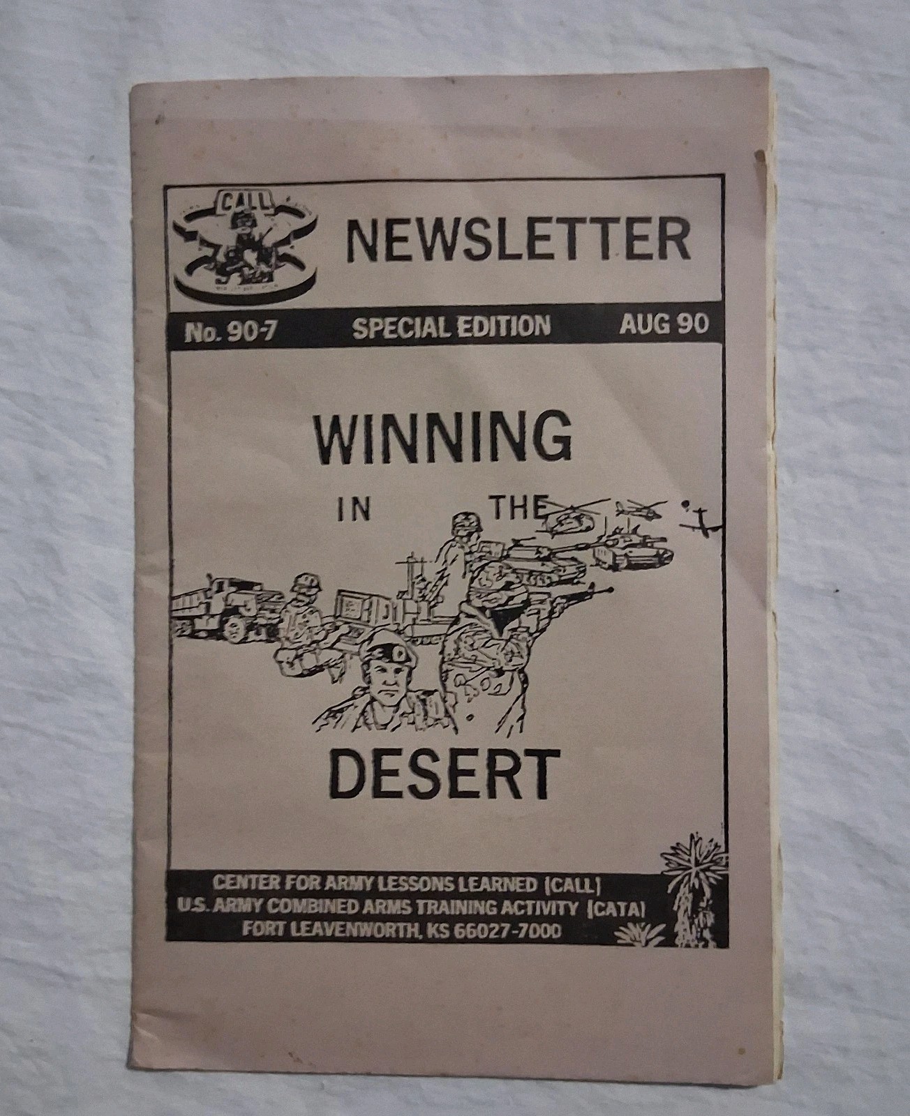 Vintage "Winning In The Desert" Newsletter, Aug, 1990 Gulf War Wargaming RPG