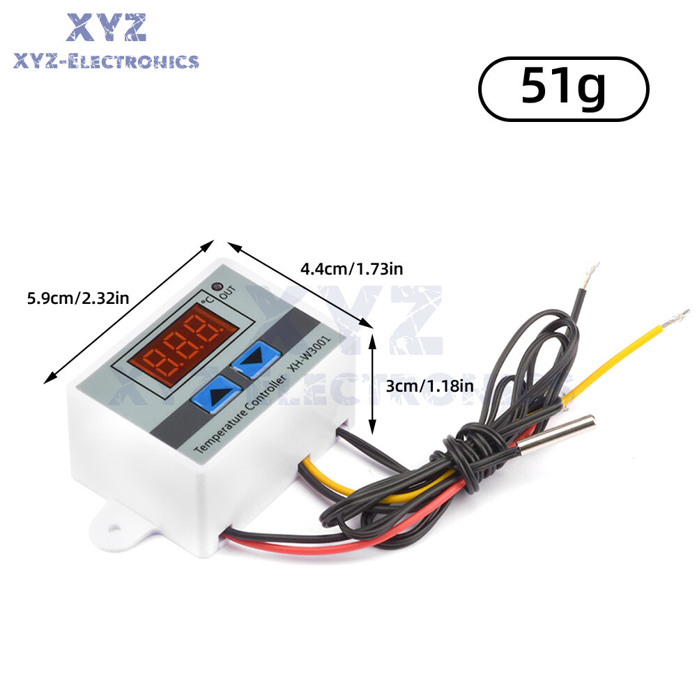 W3001/W3002 Digital Temperature Controller Thermostat Control Switch Probe