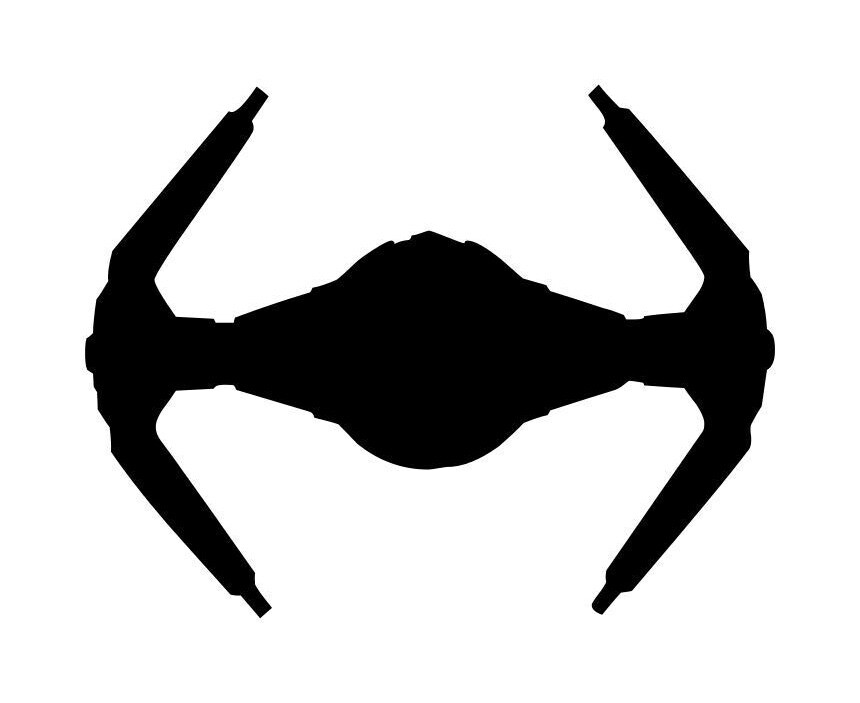 Star Wars Vaders Tie Fighter Decal #1 3"x4" Choose Color