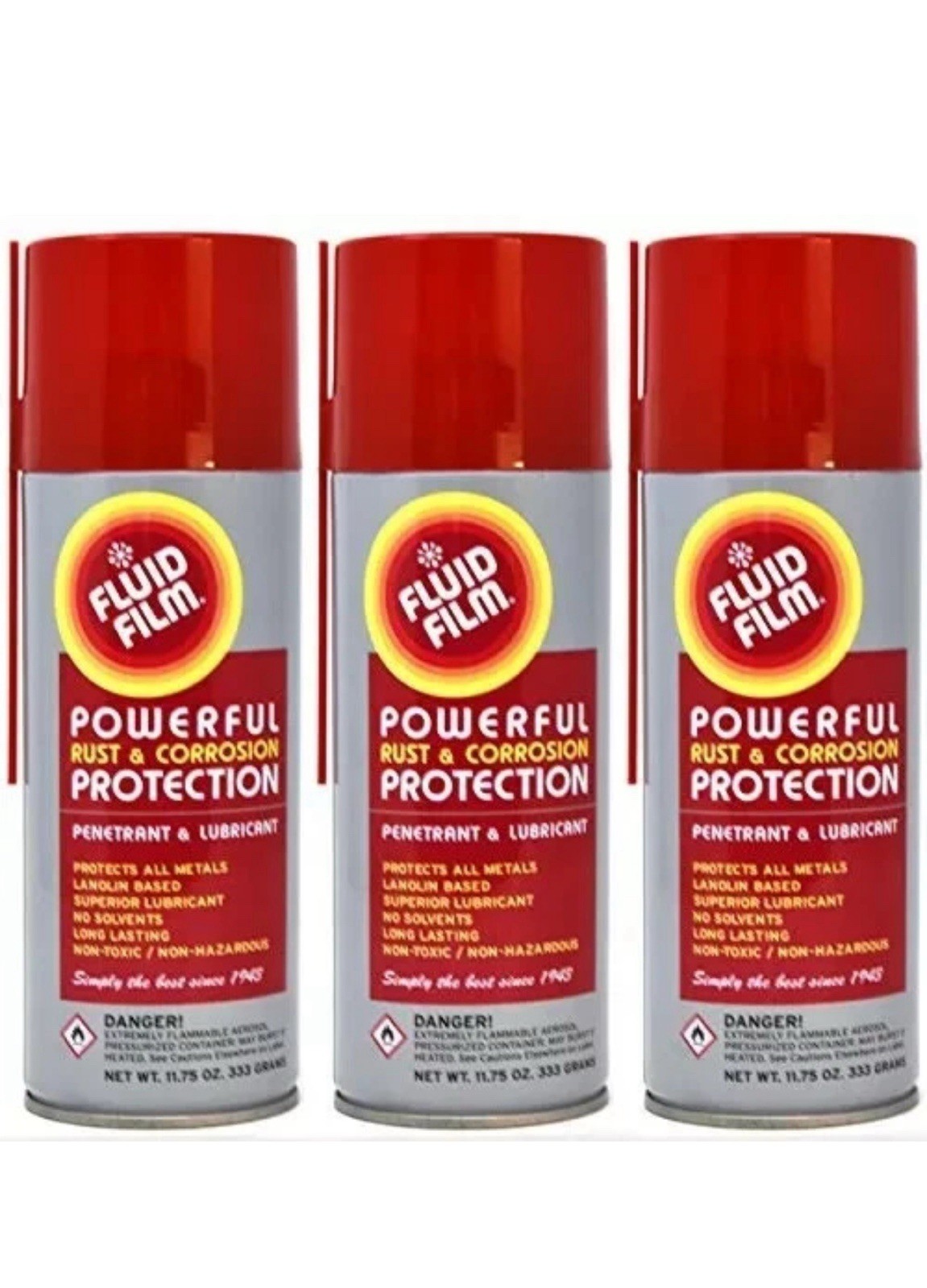 3 Pack of Fluid Film Fluid Film AS11 Rust & Corrosion Preventive & Lubricant