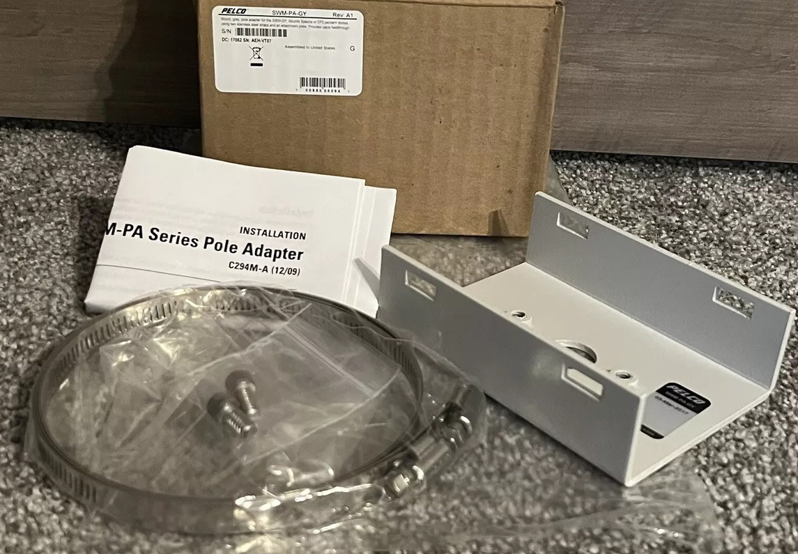 Pelco SWM-PA-GY Gray Wall Mount For Spectra or DF5 Pendant Domes Sealed NOS