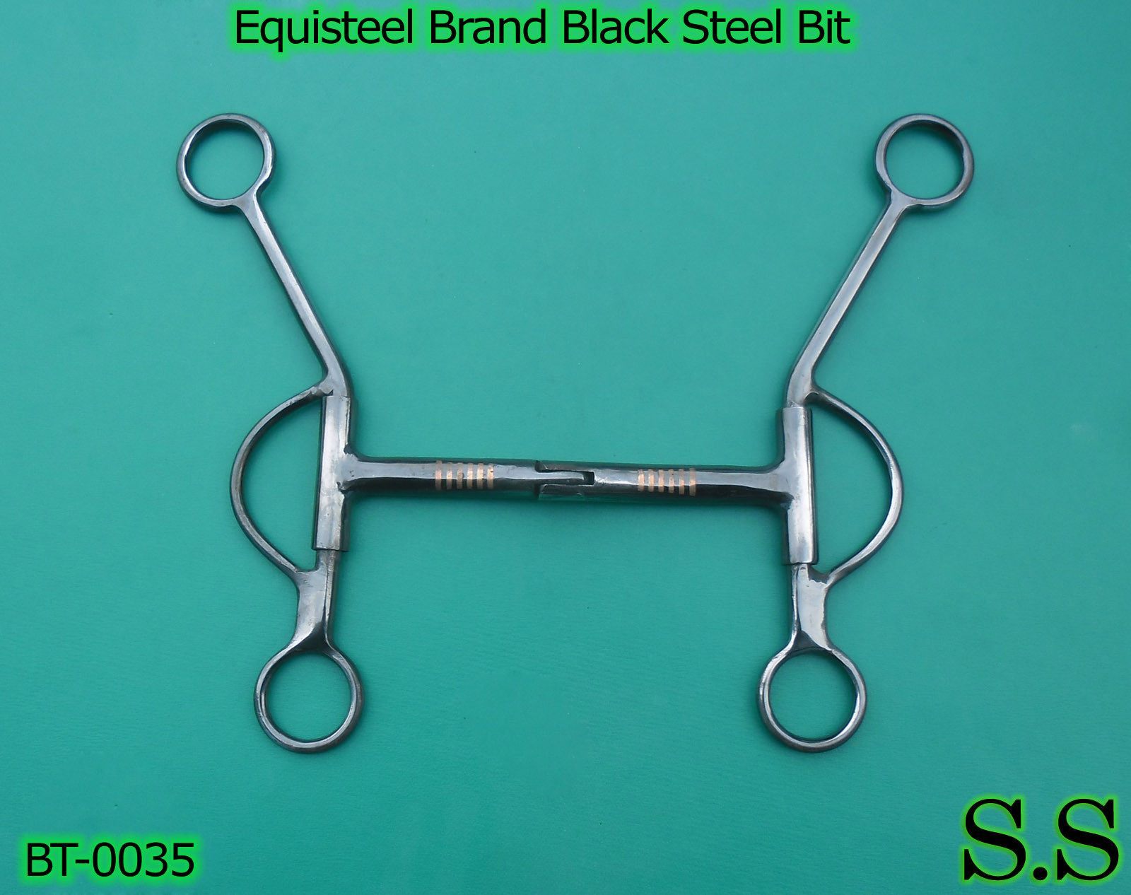 Equisteel Brand Black Steel Sweetwater Mouth Horse Bit New, BT-0035