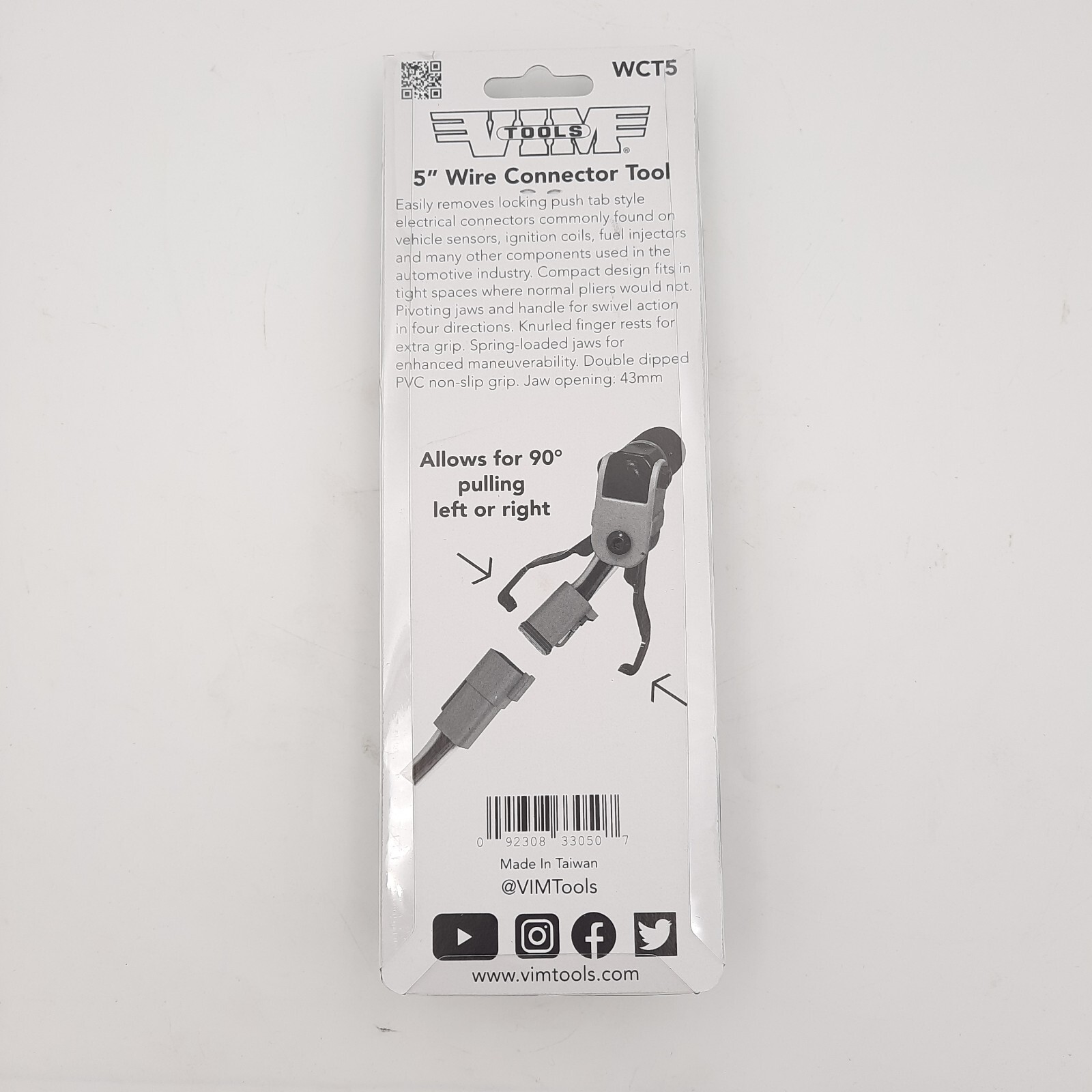 VIM Tools WCT5- 5" WIRE CONNECTOR TOOL- 180 degree swivel