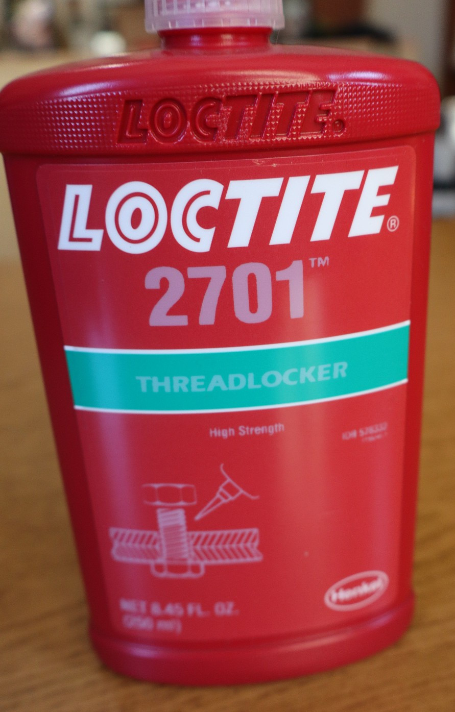 Loctite 2701 Threadlocker High Strength 8.45 Fl. OZ. EXP 05/26 Henkel