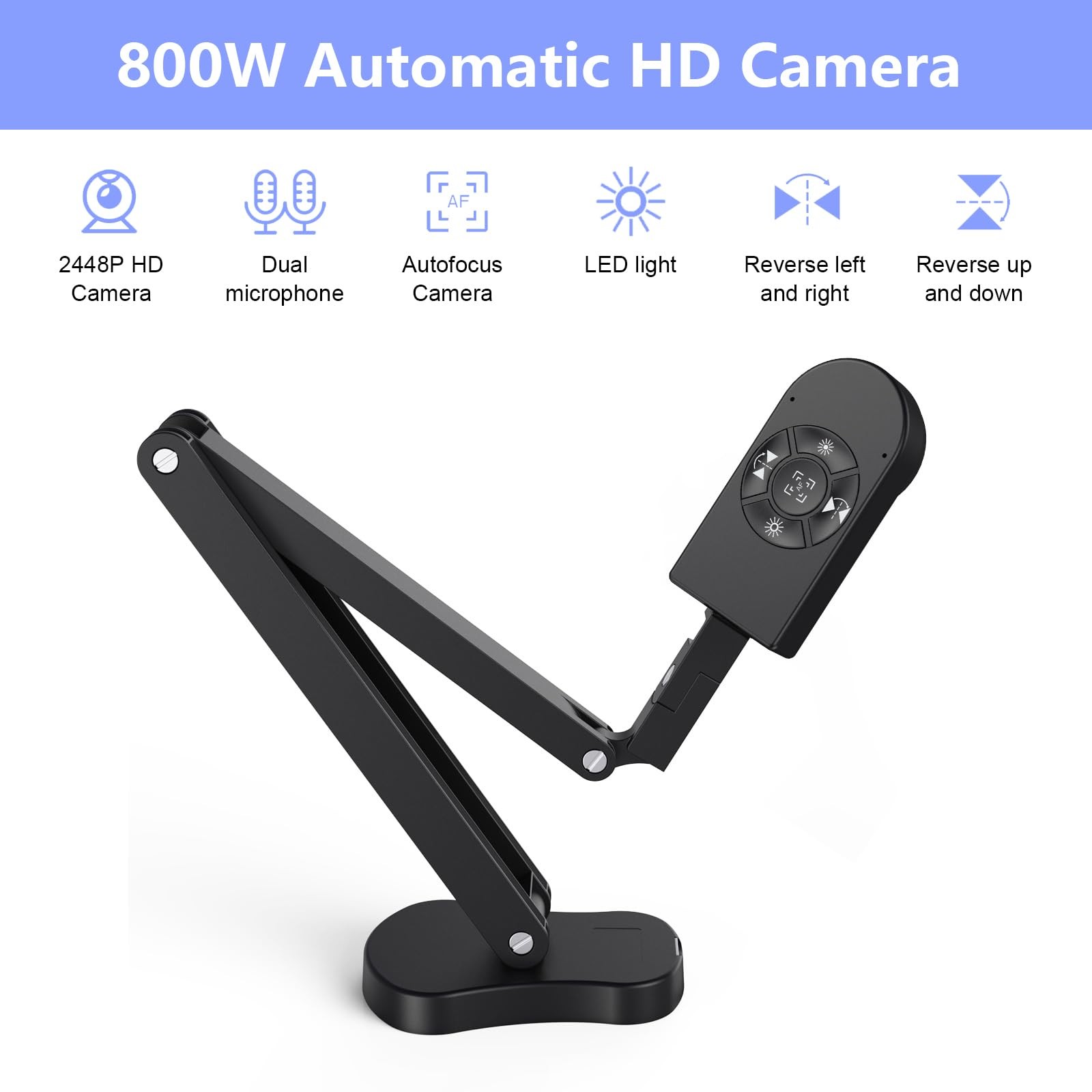 THUSTAR 8MP Document Camera & Webcam 4K with Dual Microphones, USB Visualiser...